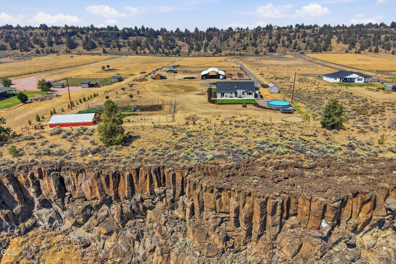 fenced from canyon with gate
