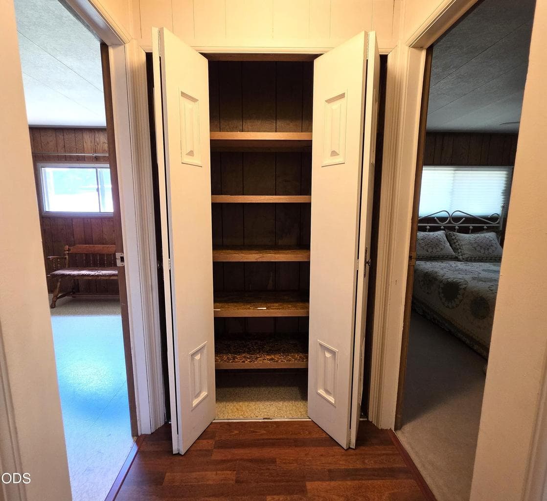Large linen closet in hallway