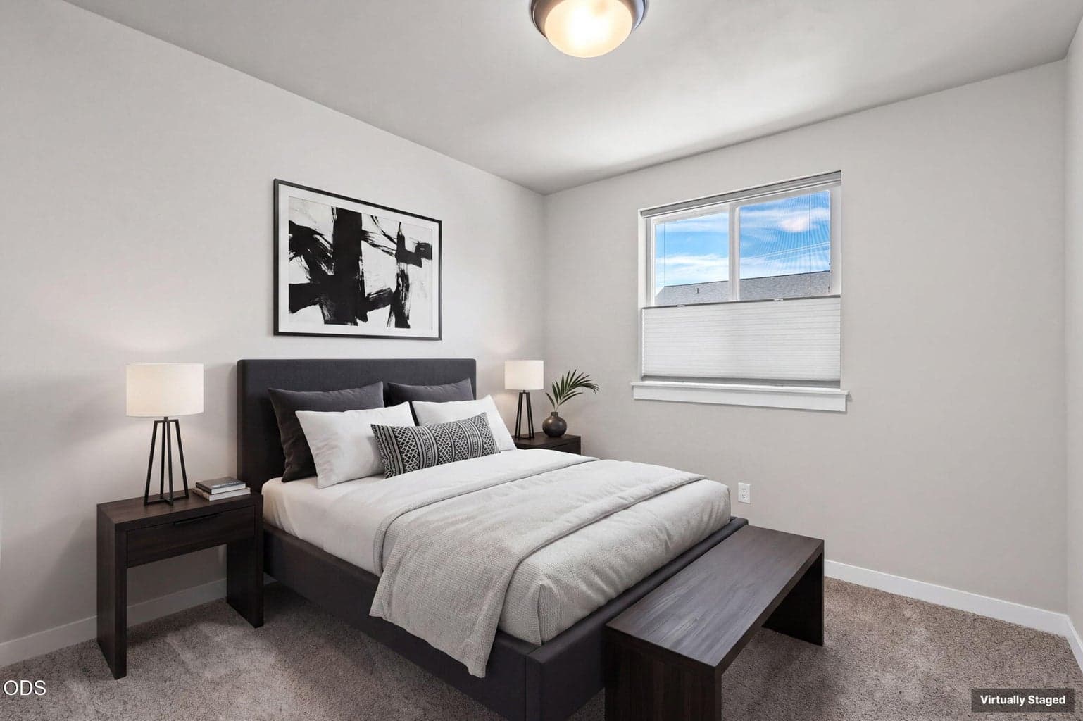Bedroom 3 staged
