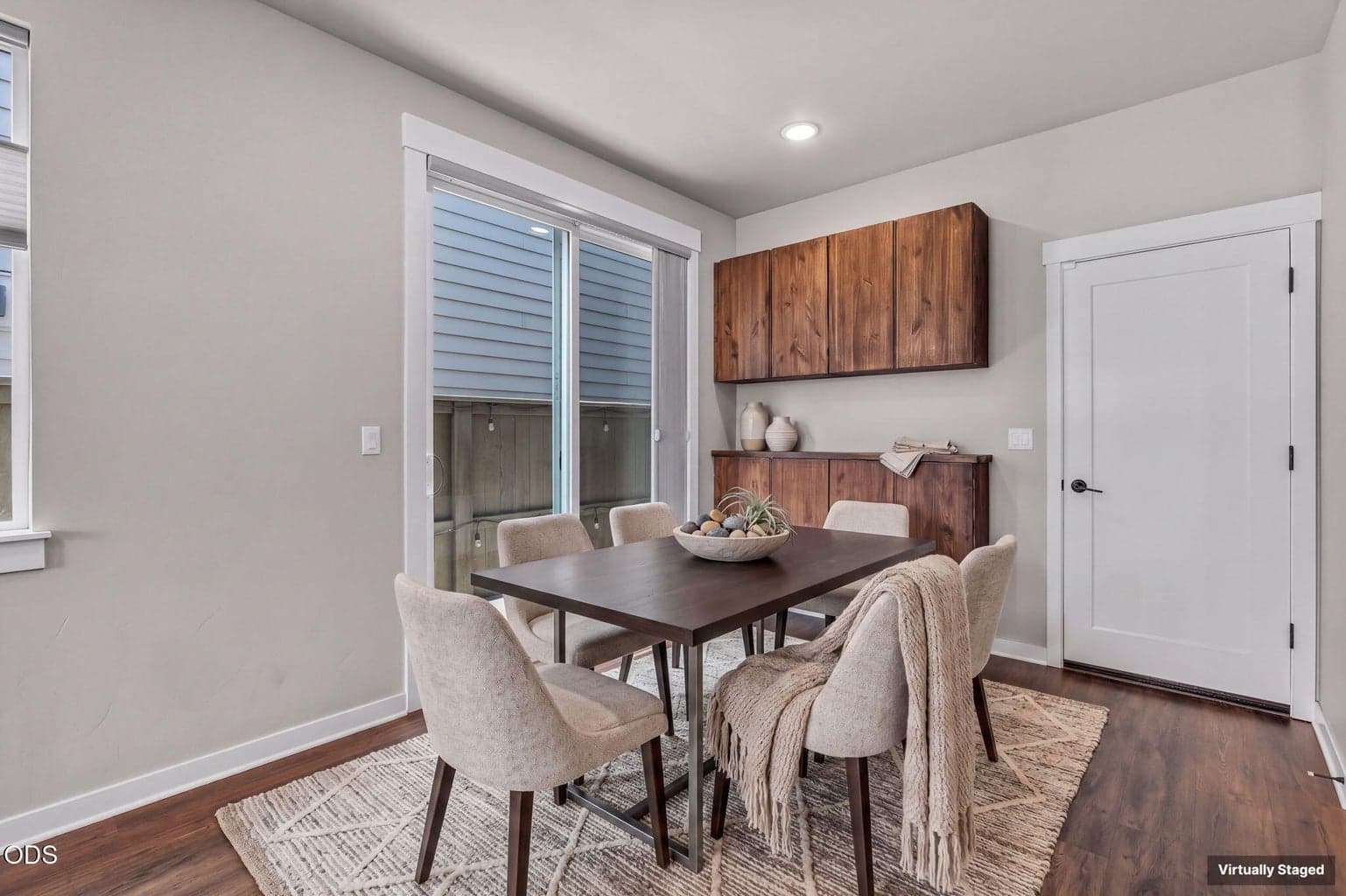 Dining area staged