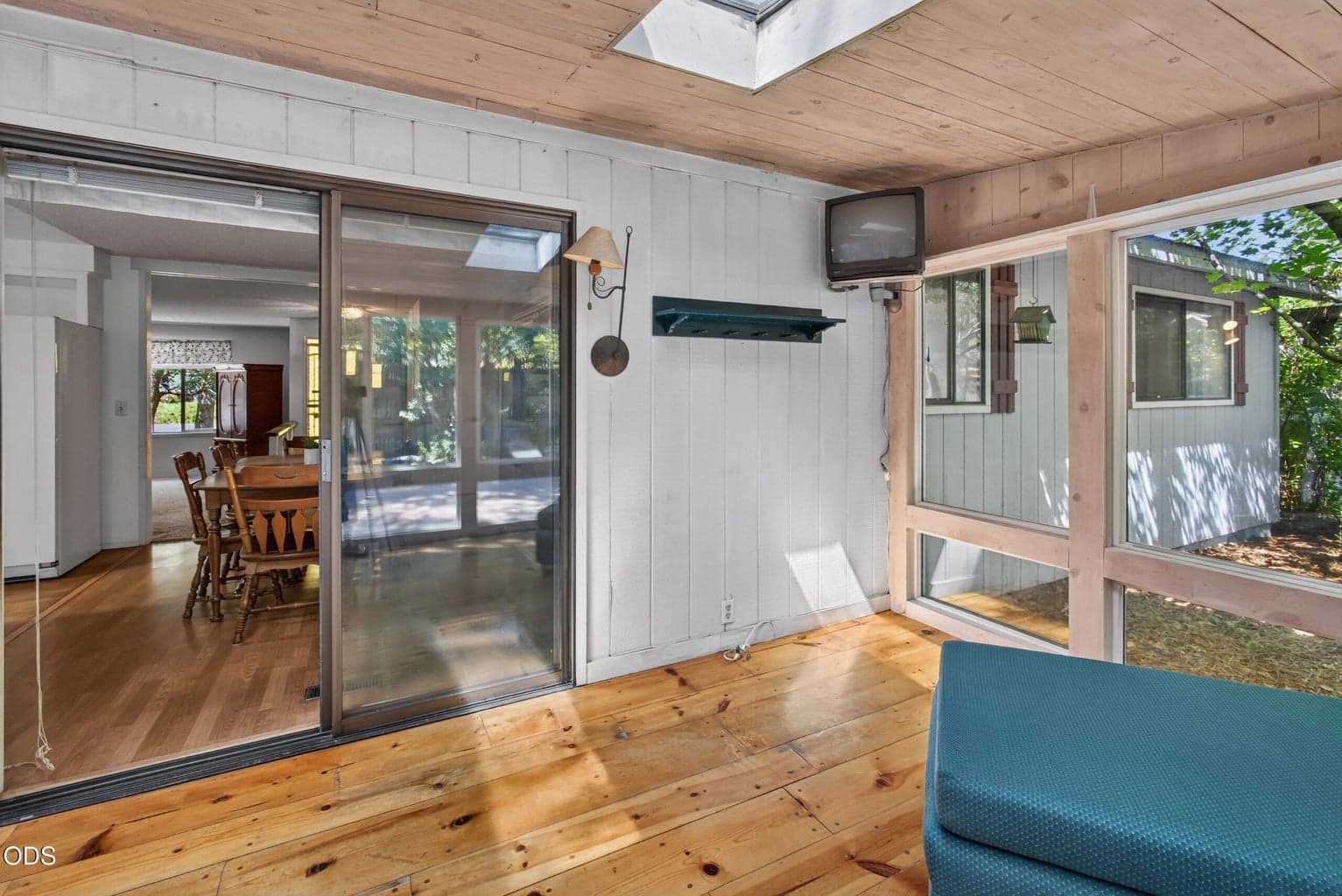 Sunroom looking into the dining room