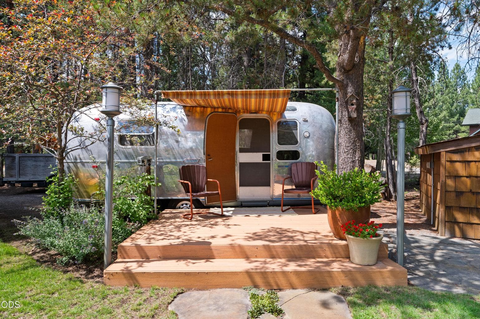 This is more than an Airstream! It's a permanent Guest House with 2 twin beds and a full bath (connected to septic!).