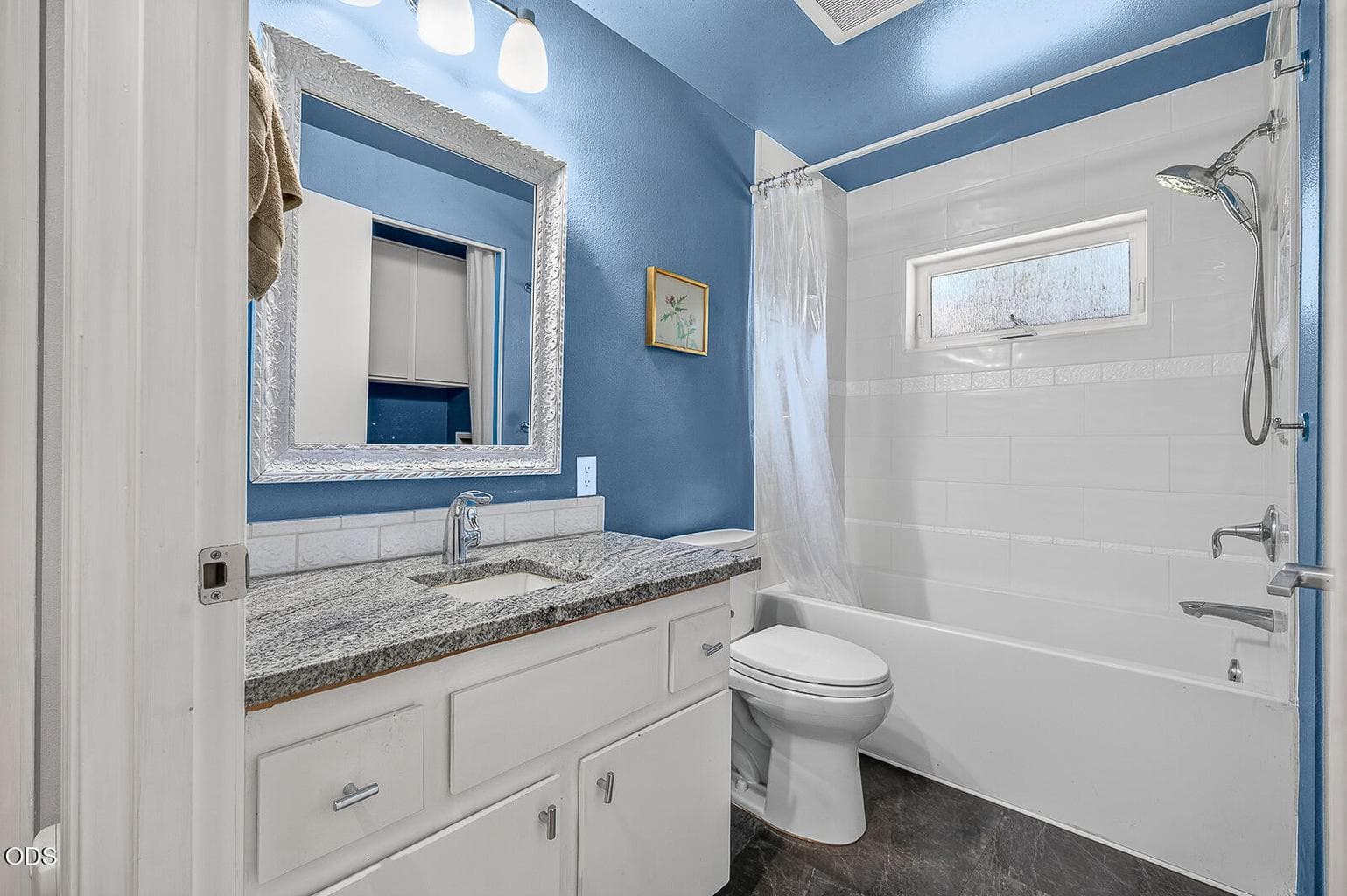 Launry room conveniently located in bathroom (closet to the right not pictured)