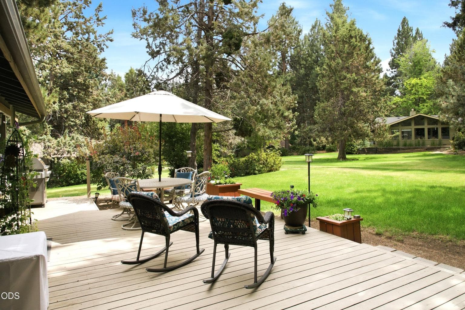 Backyard feels private and the HOA takes care of the mowing