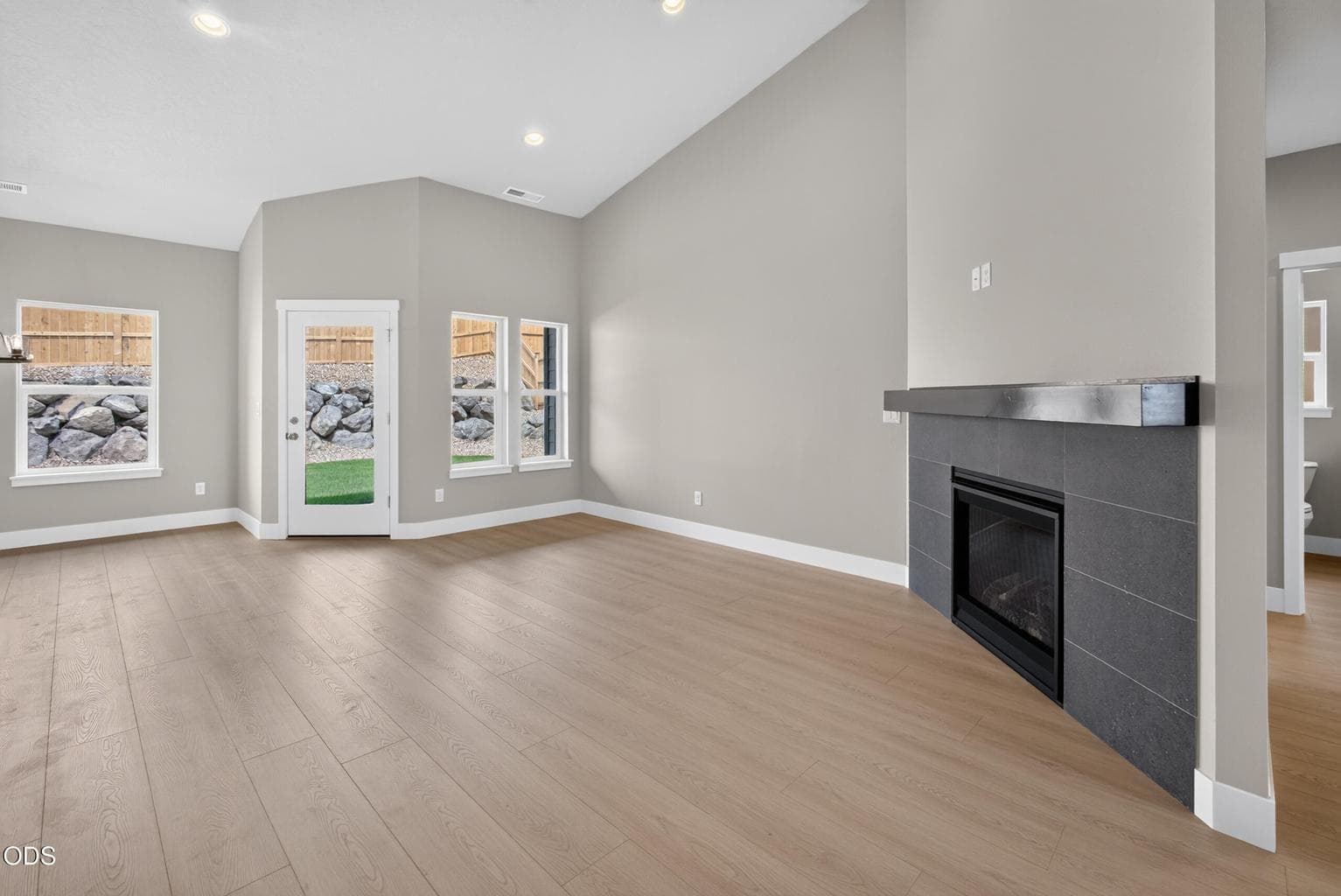 Great room fireplace