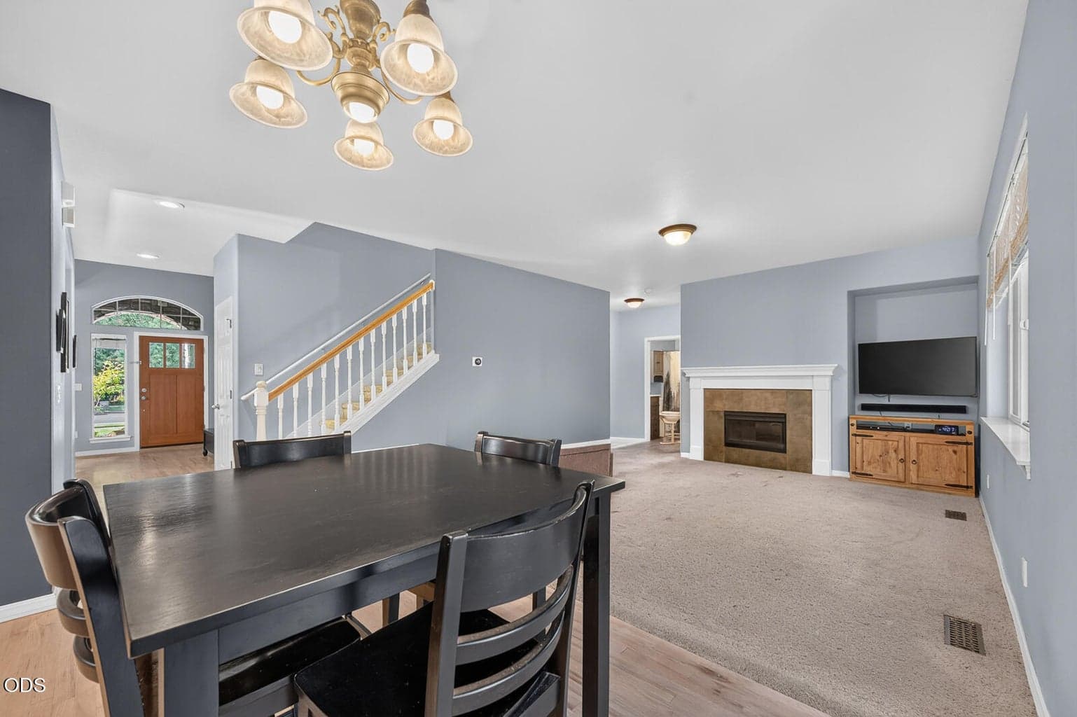 Gas fireplace in living room