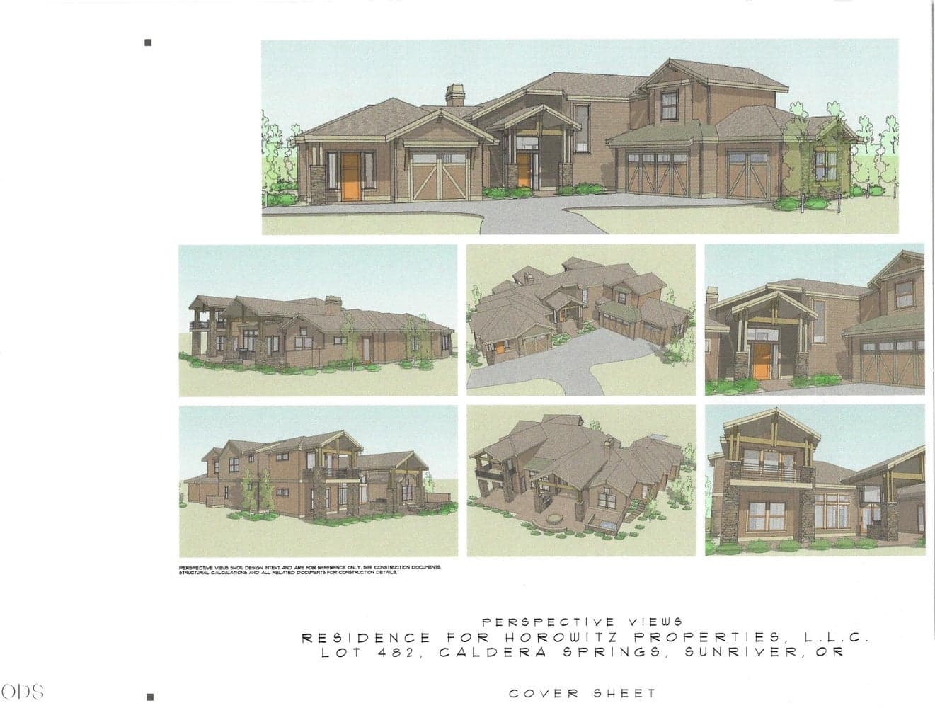 4856 sq ft 2-story floor plan designed by Mt Bachelor Design Studio included with the lot purchase