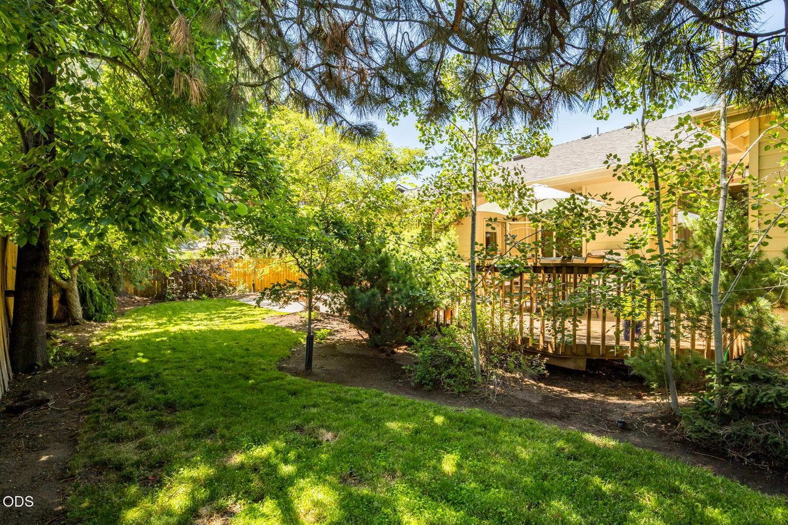 Private, fenced yard.