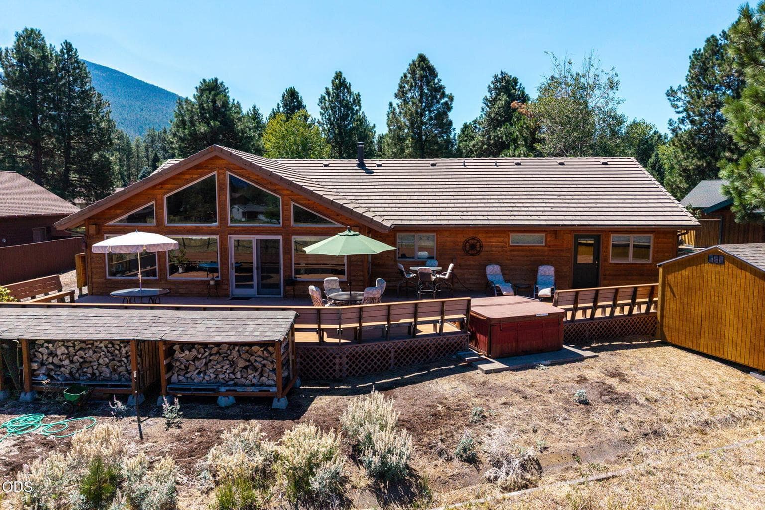 Expansive rear deck and patio