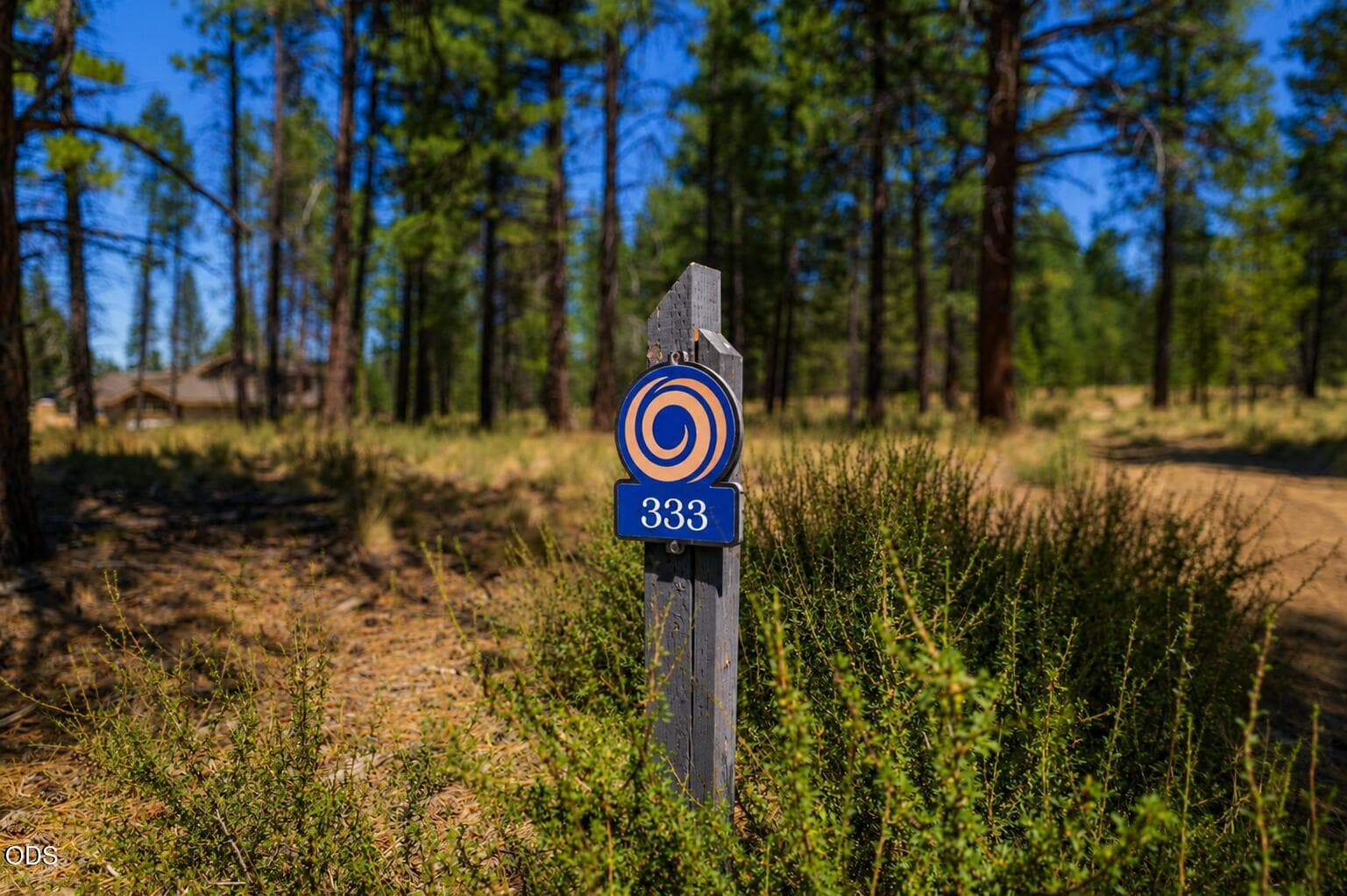 Lot 333 is clearly marked at the homesite, making it easy to identify the property and begin imagining what could be created here.