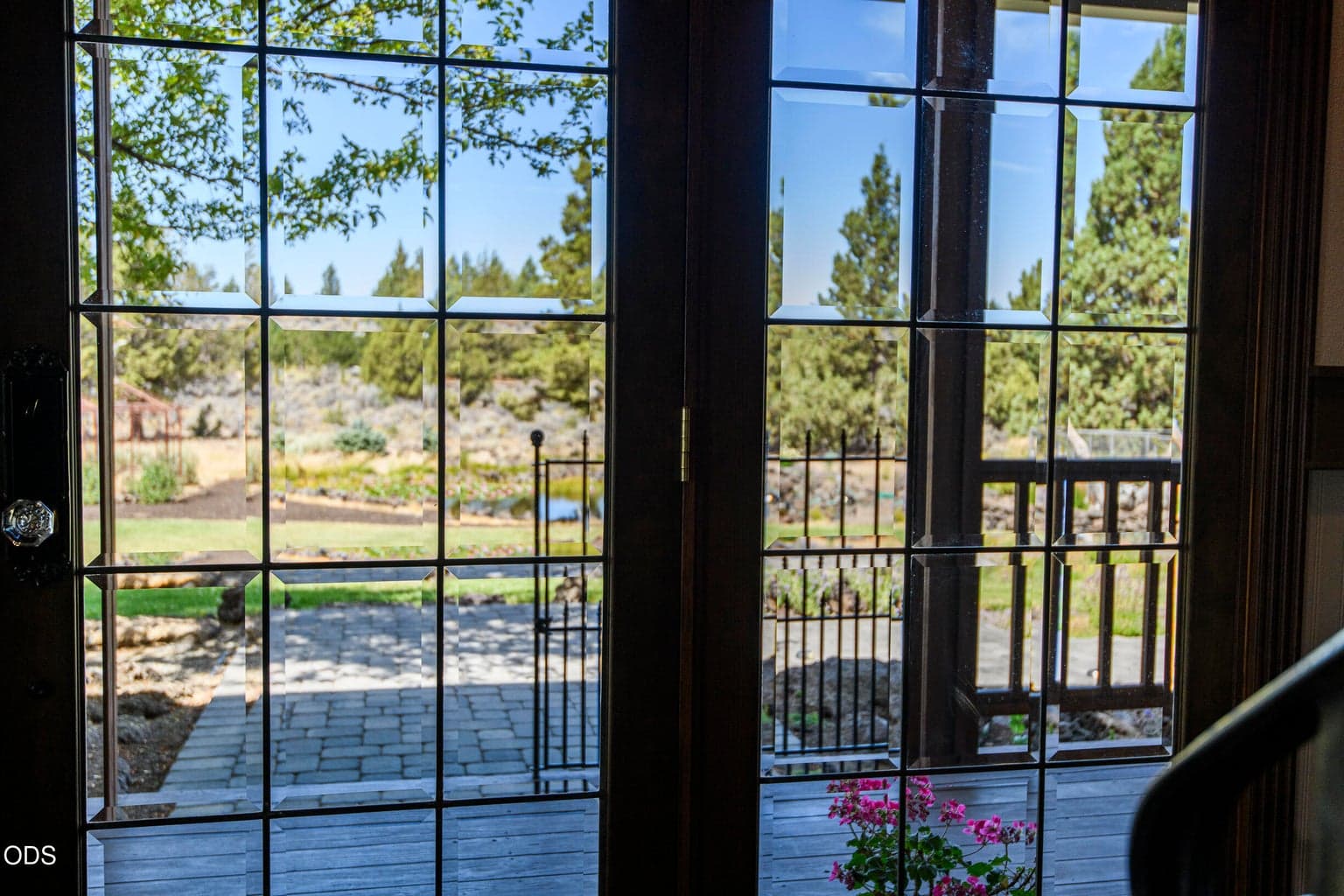 Beveled-glass, double front door