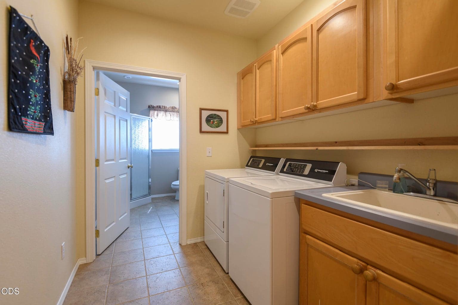 Laundry room with sink on main level