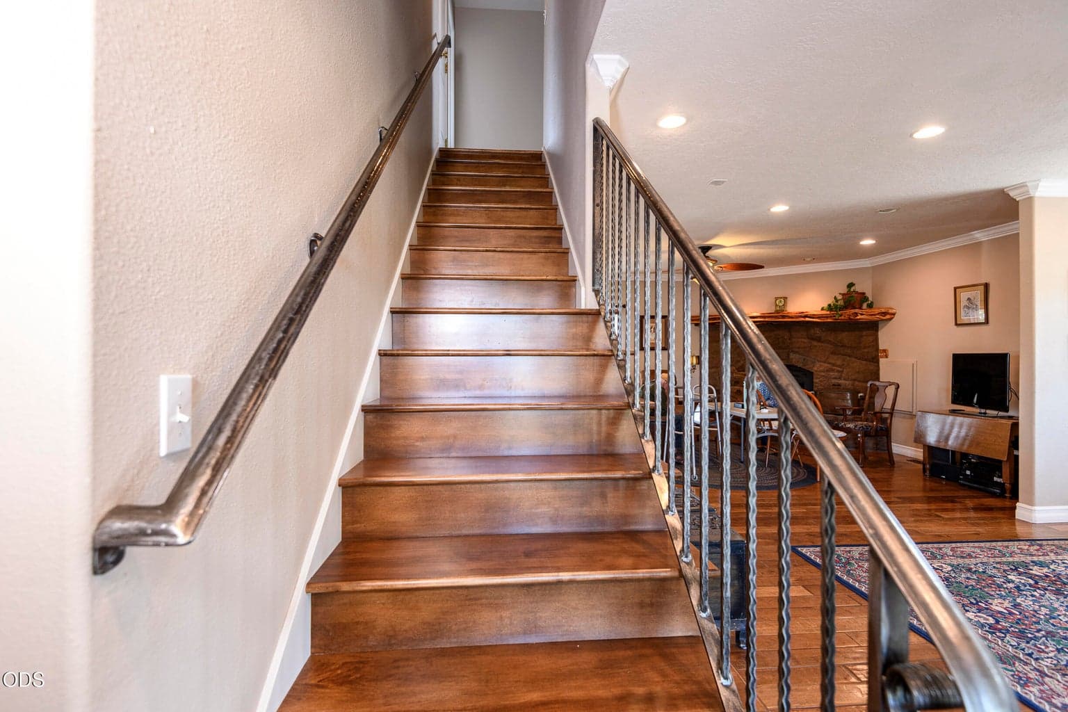 Stairs to second level in main home