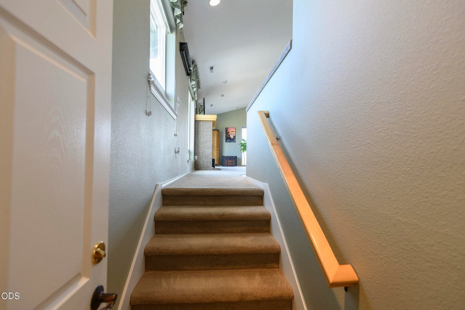 Interior stairs to multi-generational living area