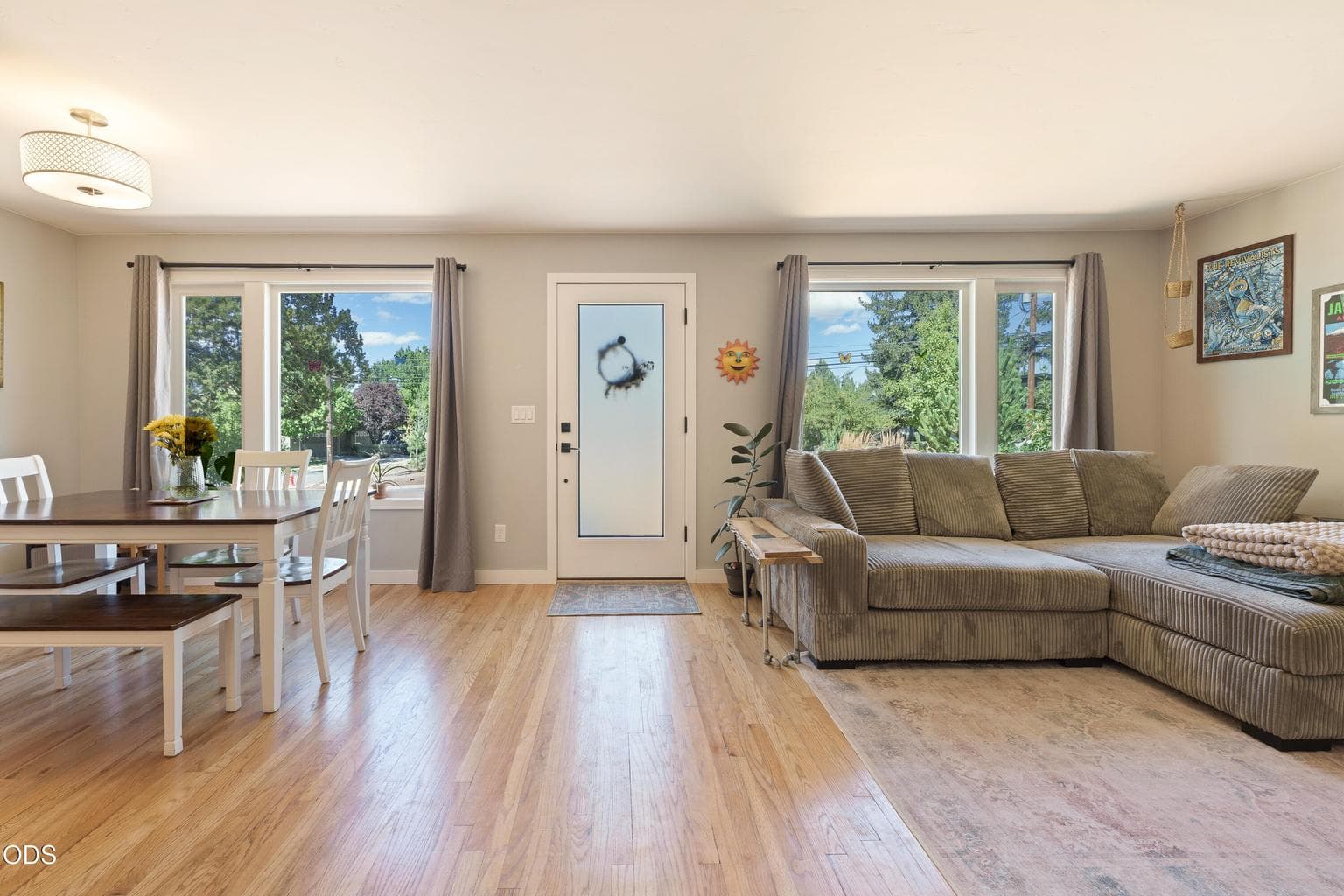 Dining (left); Living Area (right)