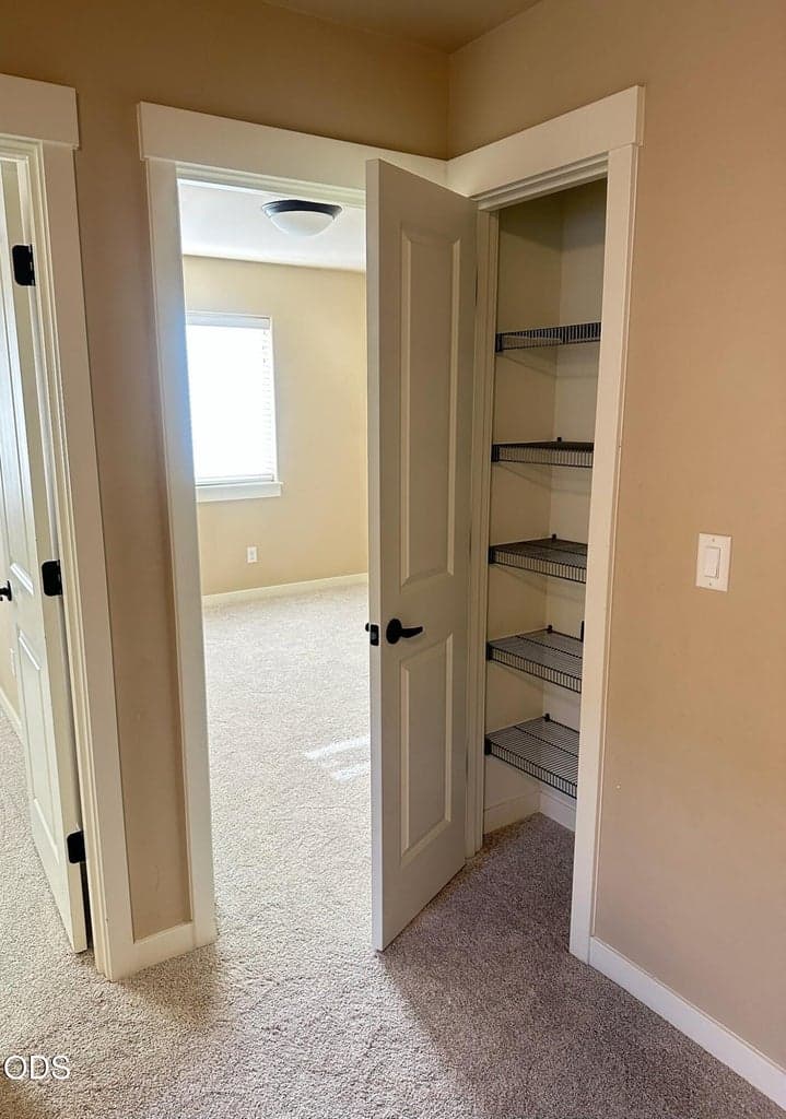 2 extra closets located just outside bedrooms 2 and 3. These are perfect for game and toy storage with the family room right there.