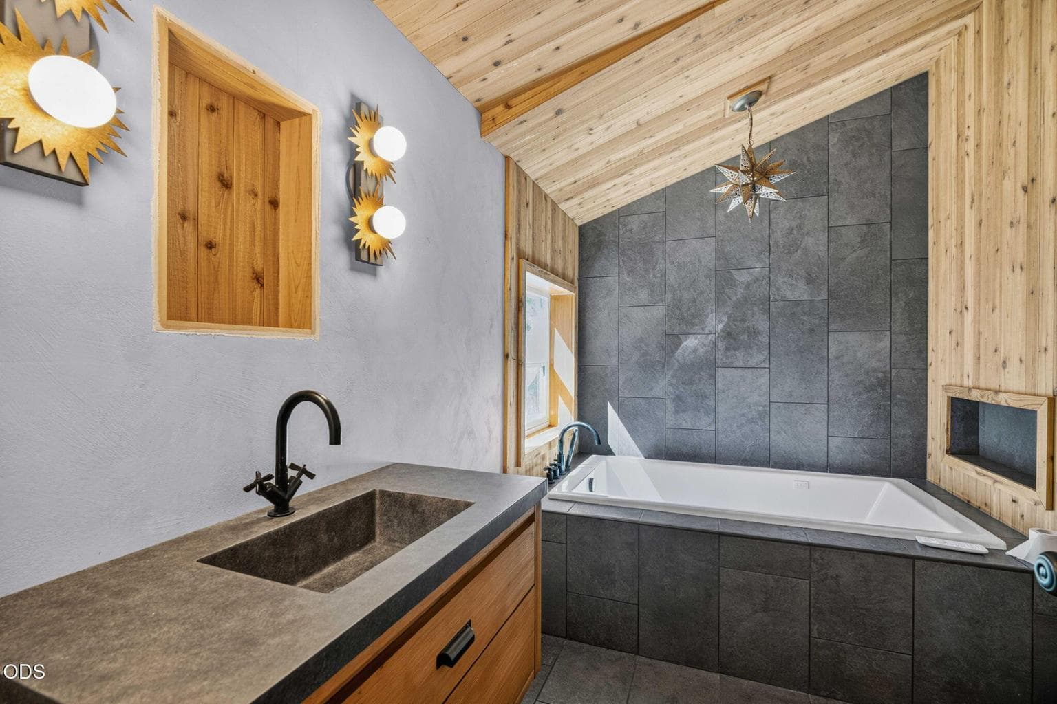 Elegant primary bathroom suite