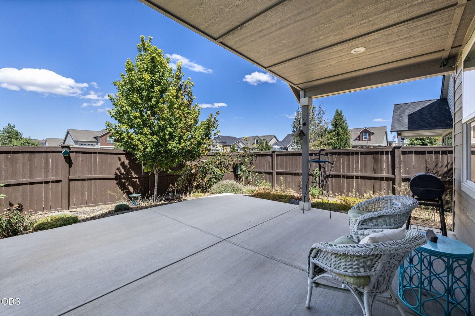 Expanded back patio and yard