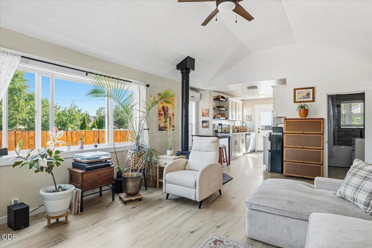 Light and Bright Vaulted Space.