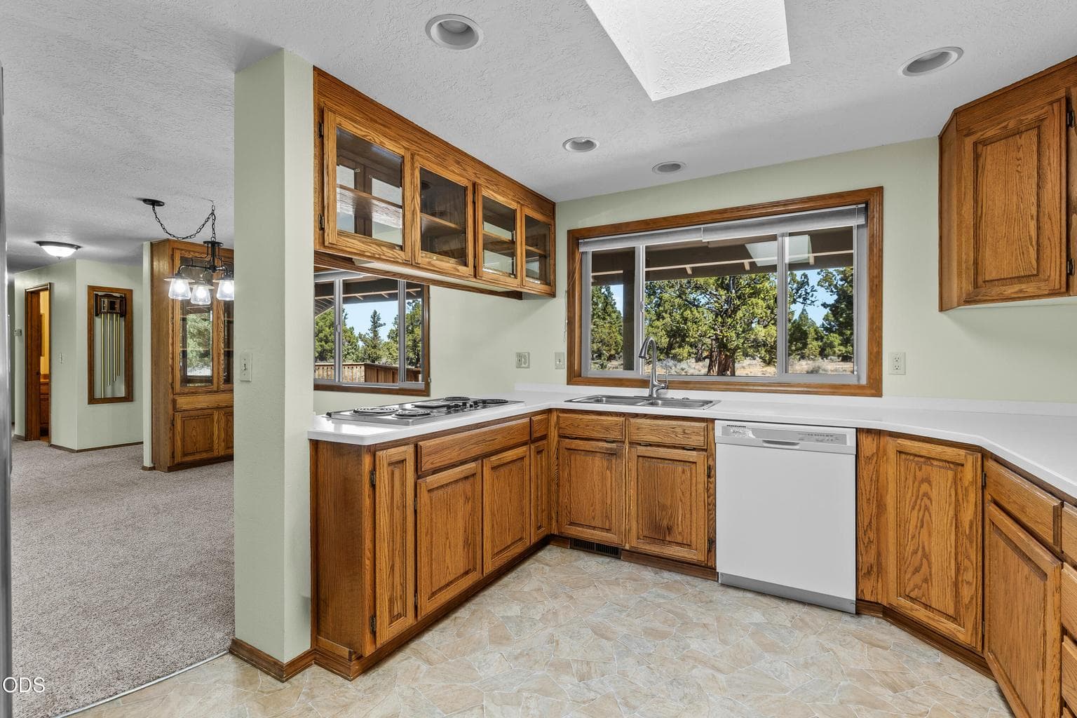 kitchen into dining & front entry