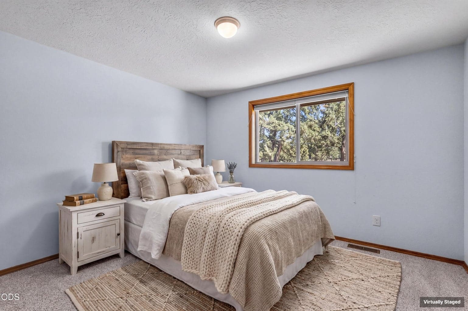guest bedroom staged