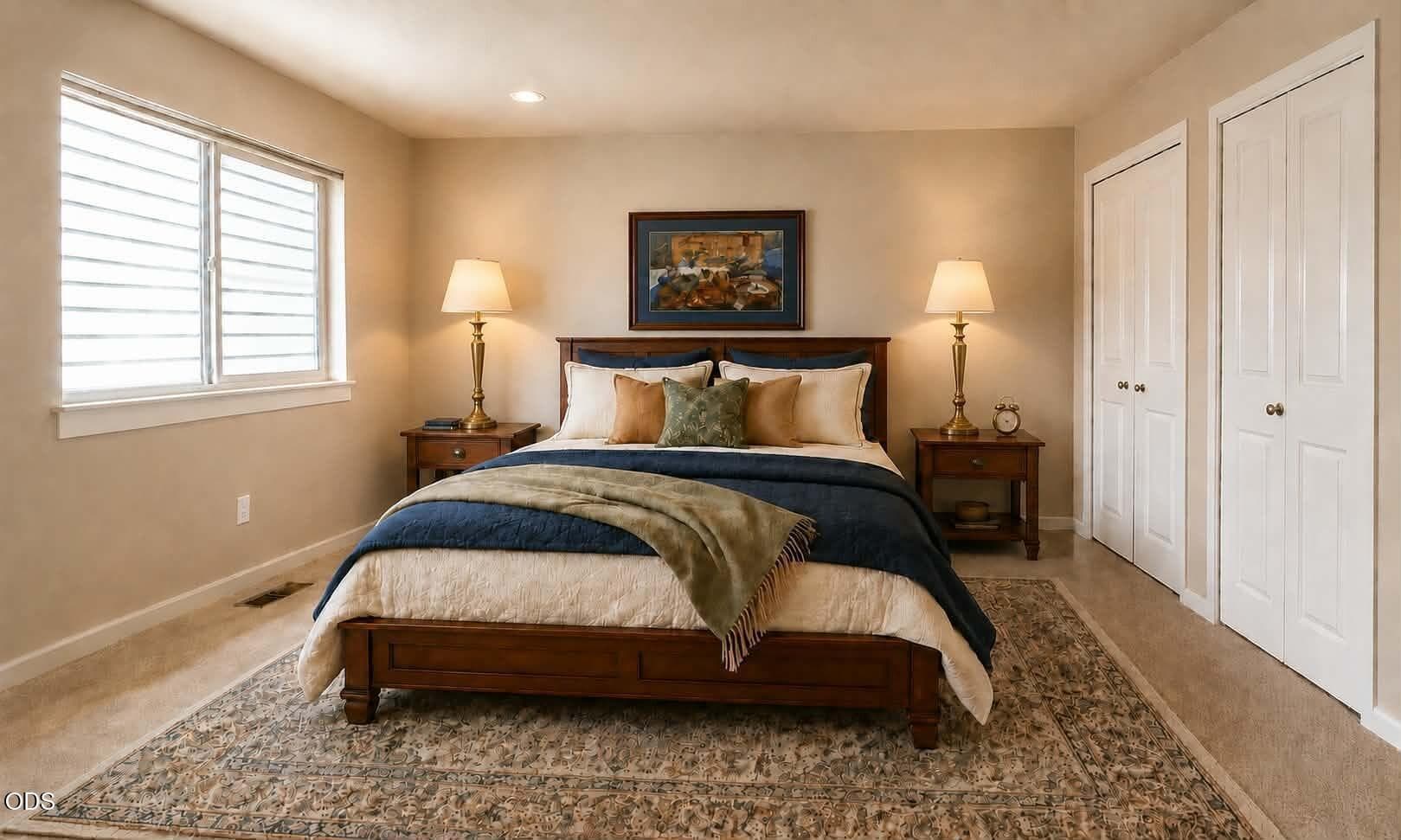 Virtual Staged Primary Bedroom
