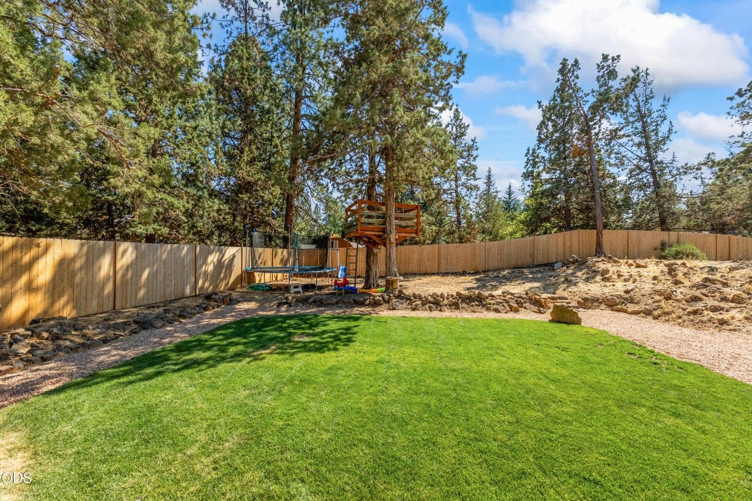 Backyard has a new fully fenced area