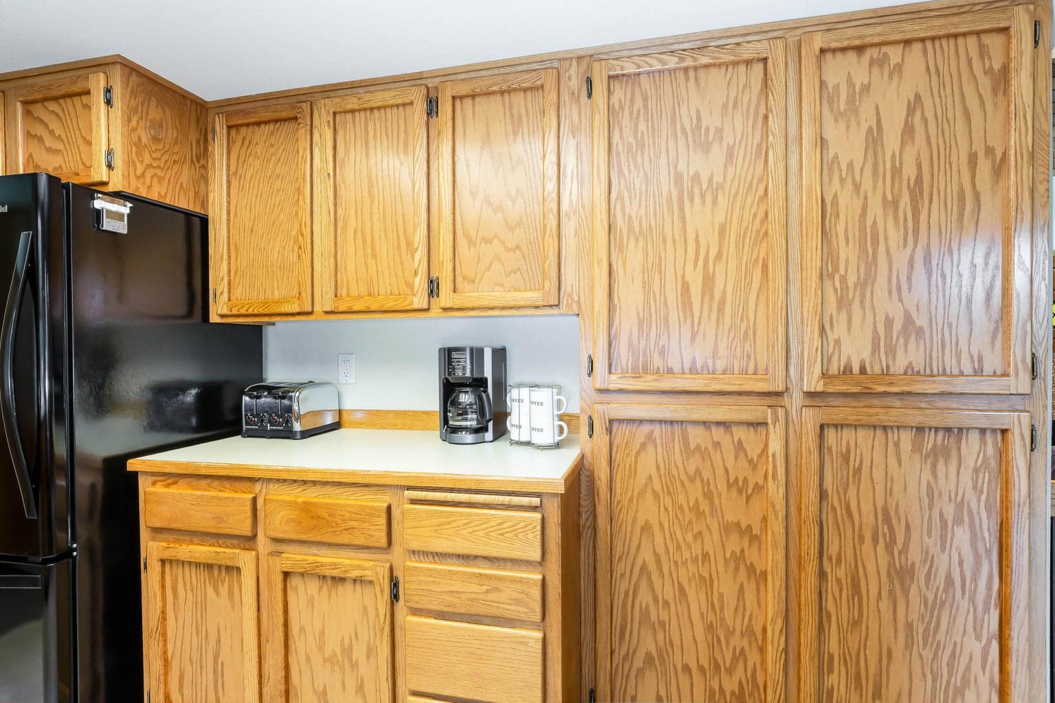 Built in pantry storage in the kitchen