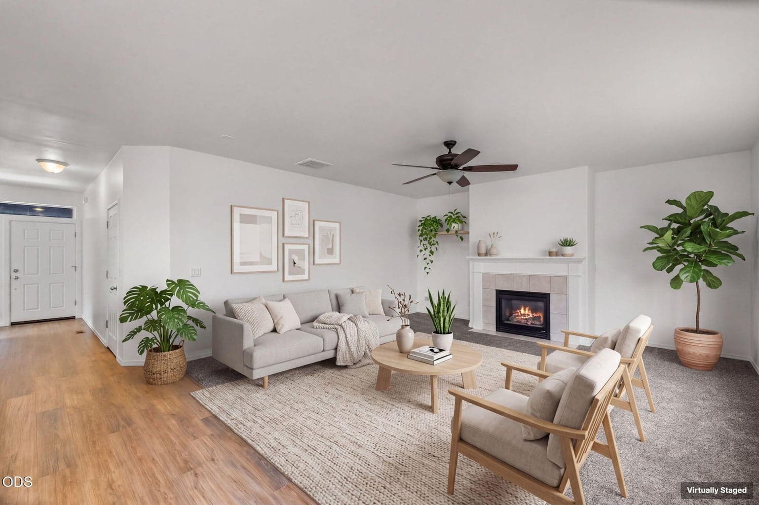 Virtually Staged Living Room