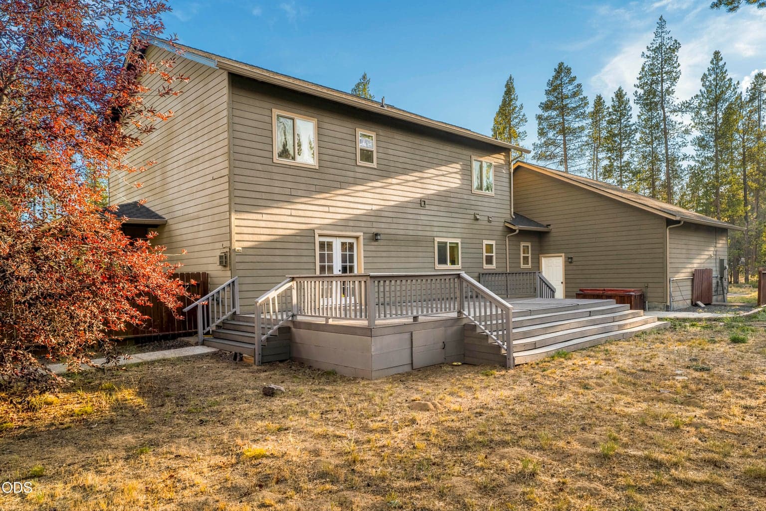 The rear porch is a great place to entertain and enjoy