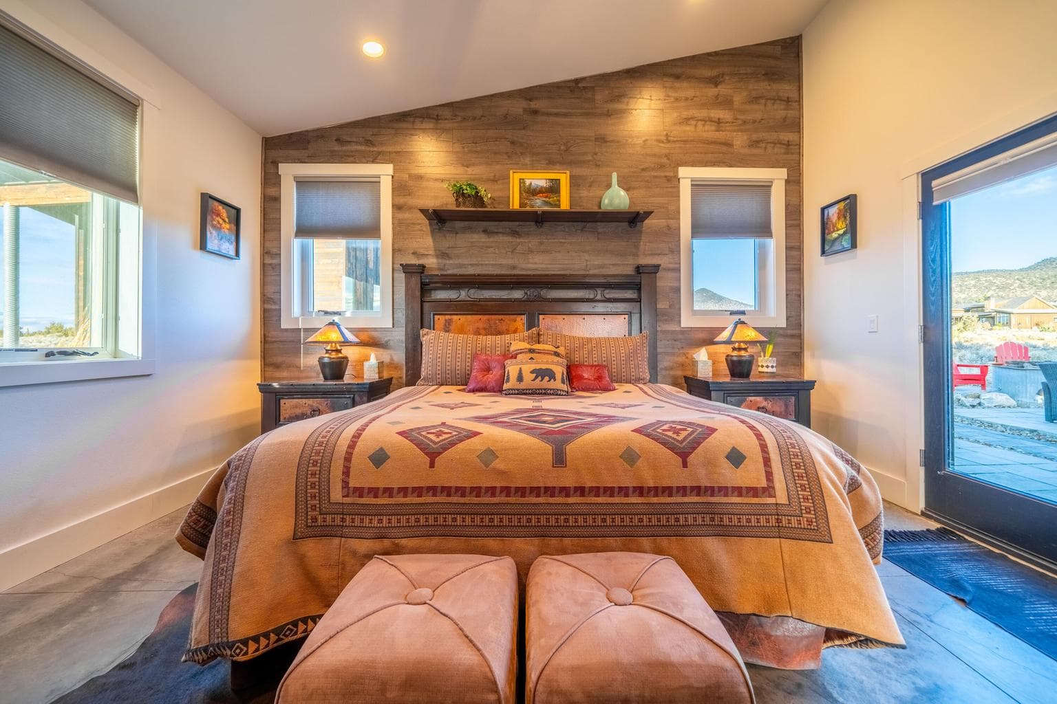 Primary Suite with private access to patio through double french doors