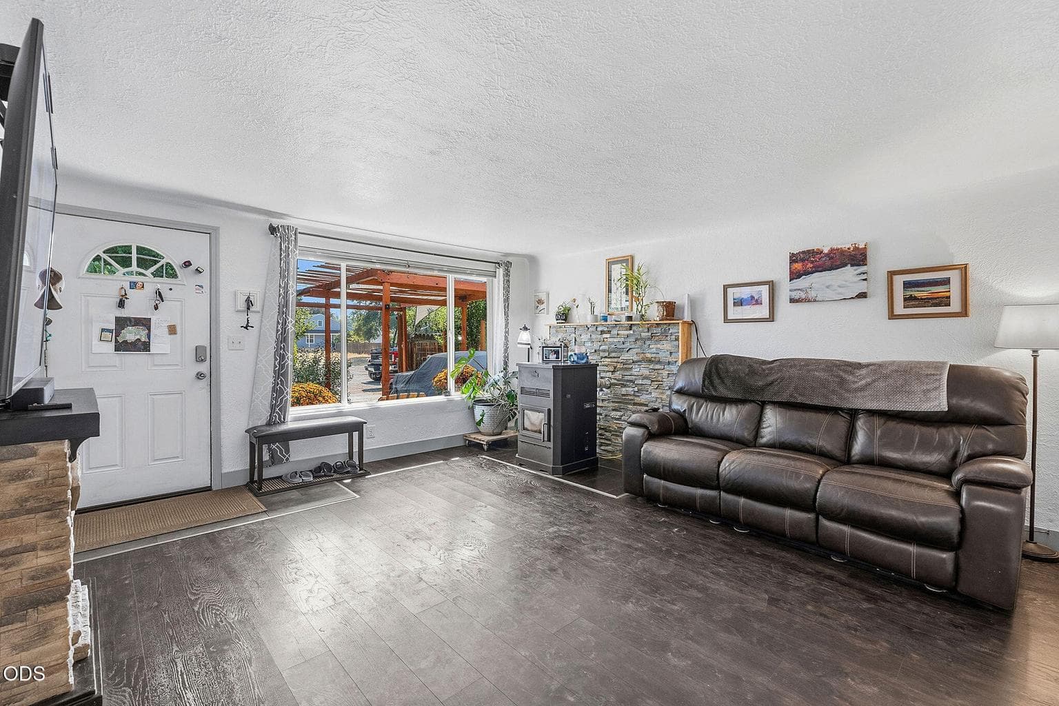 Living Room with updated flooring