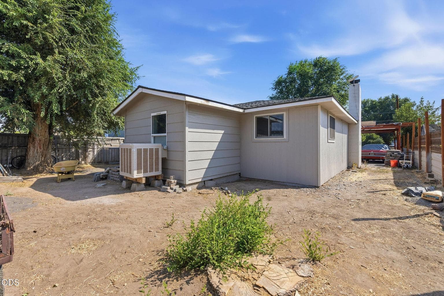 Undeveloped backyard space