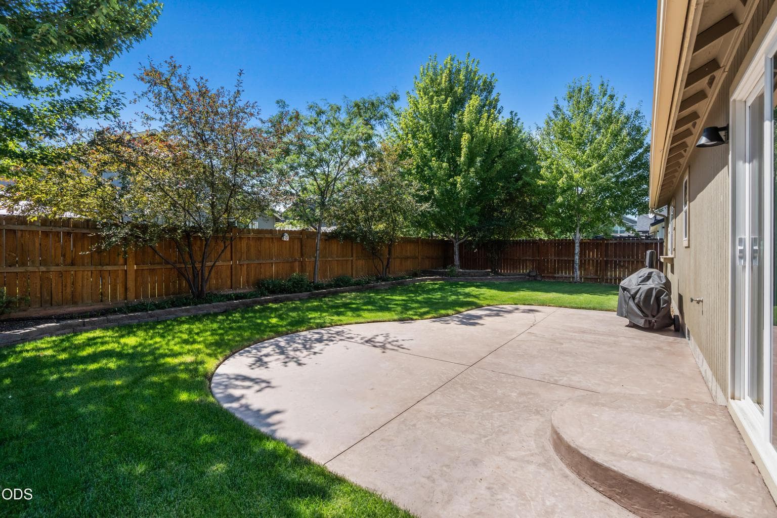 Stamped concrete patio