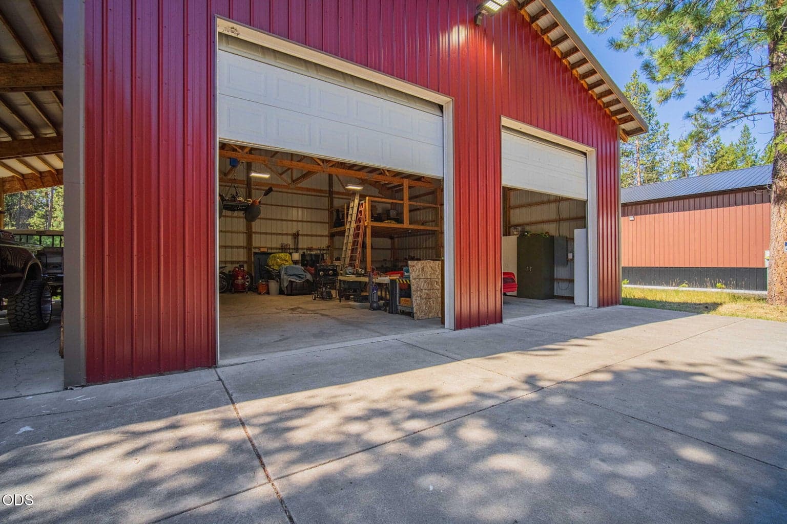 Two RV garage doors