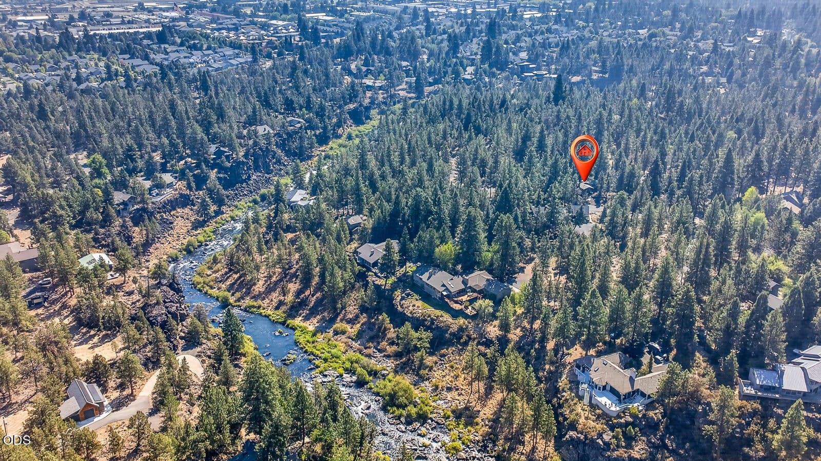 Near the Deschutes River and adjacent to the neighborhood common area and trails along the river!