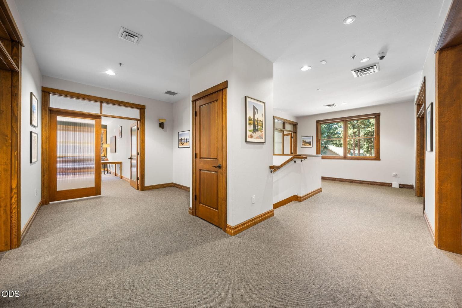Stairs up and hallway