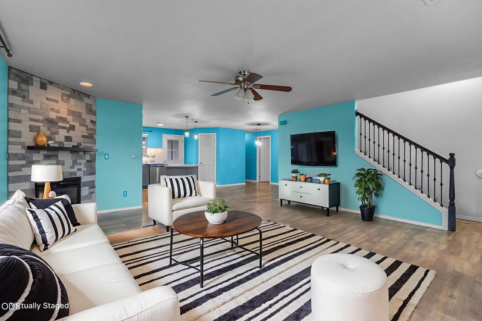 Digitally Staged Living area