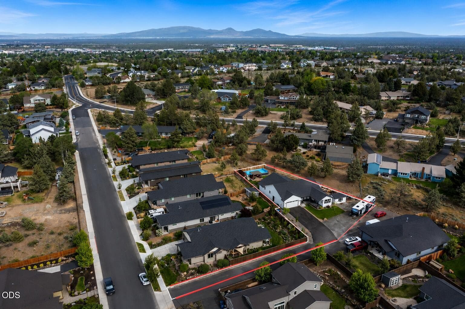 Oversized flag lot allowing for privacy and space to park toys!