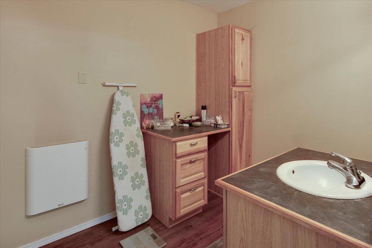 Bathroom in shop with storage