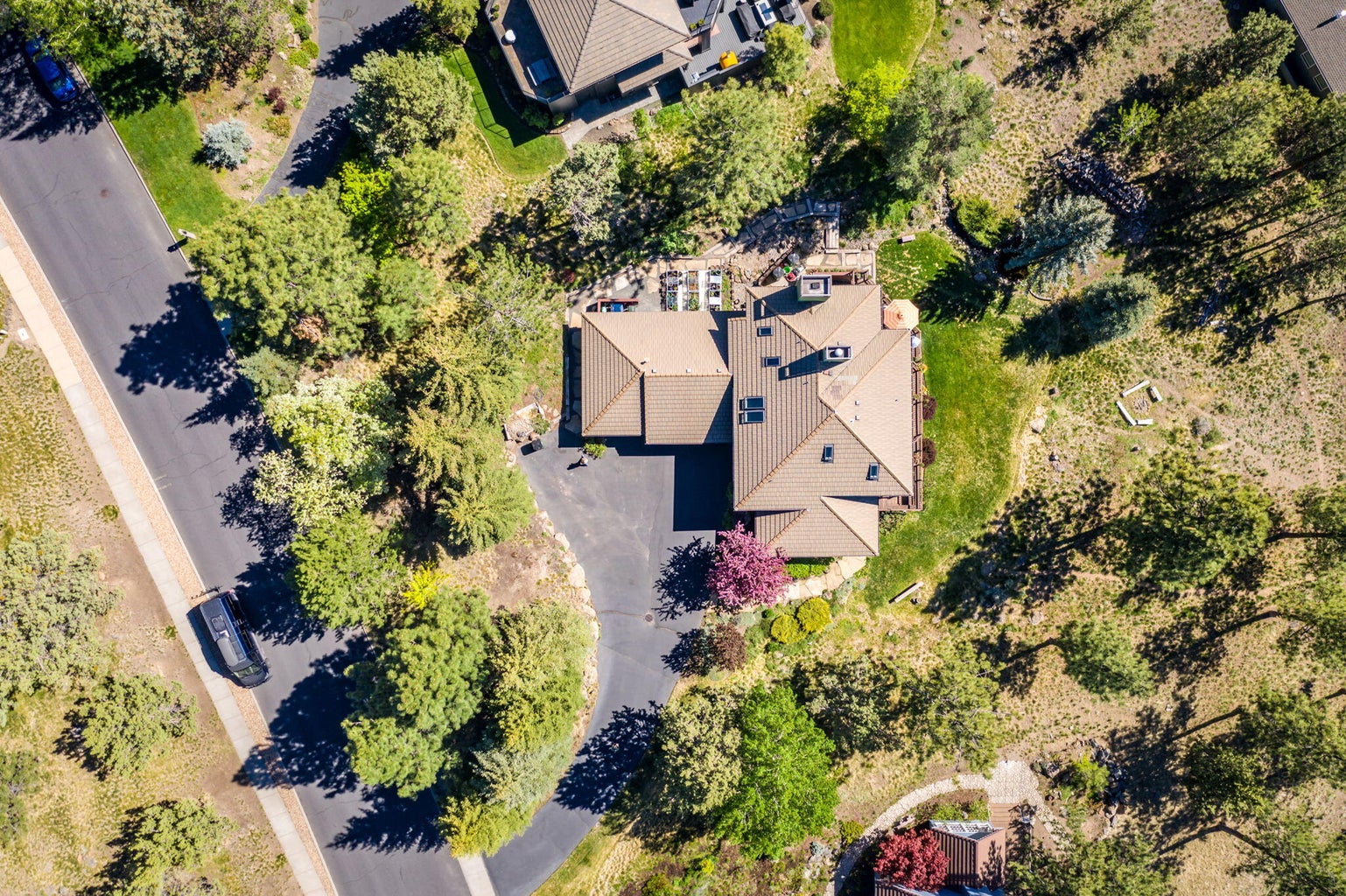 Gently sloping driveway for effortless entry