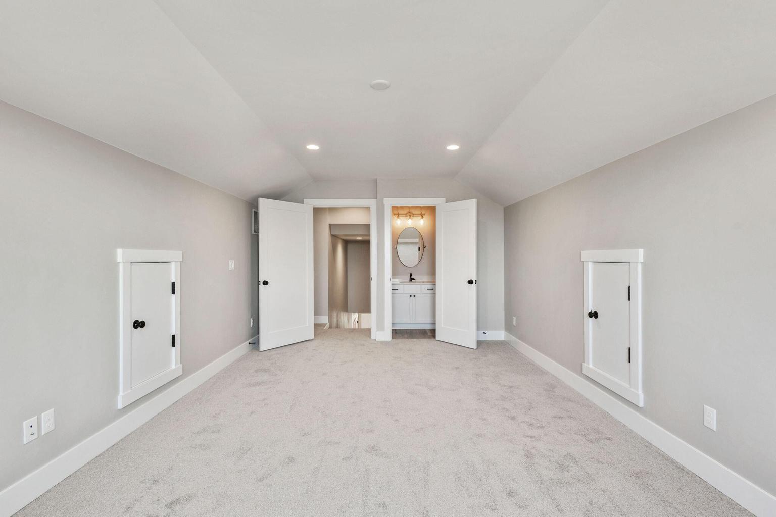 Bonus room with attic storage
