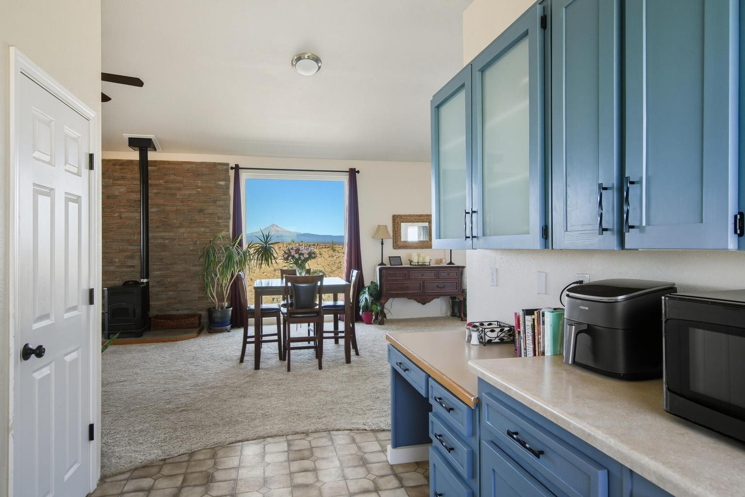 pantry and views from the kitchen