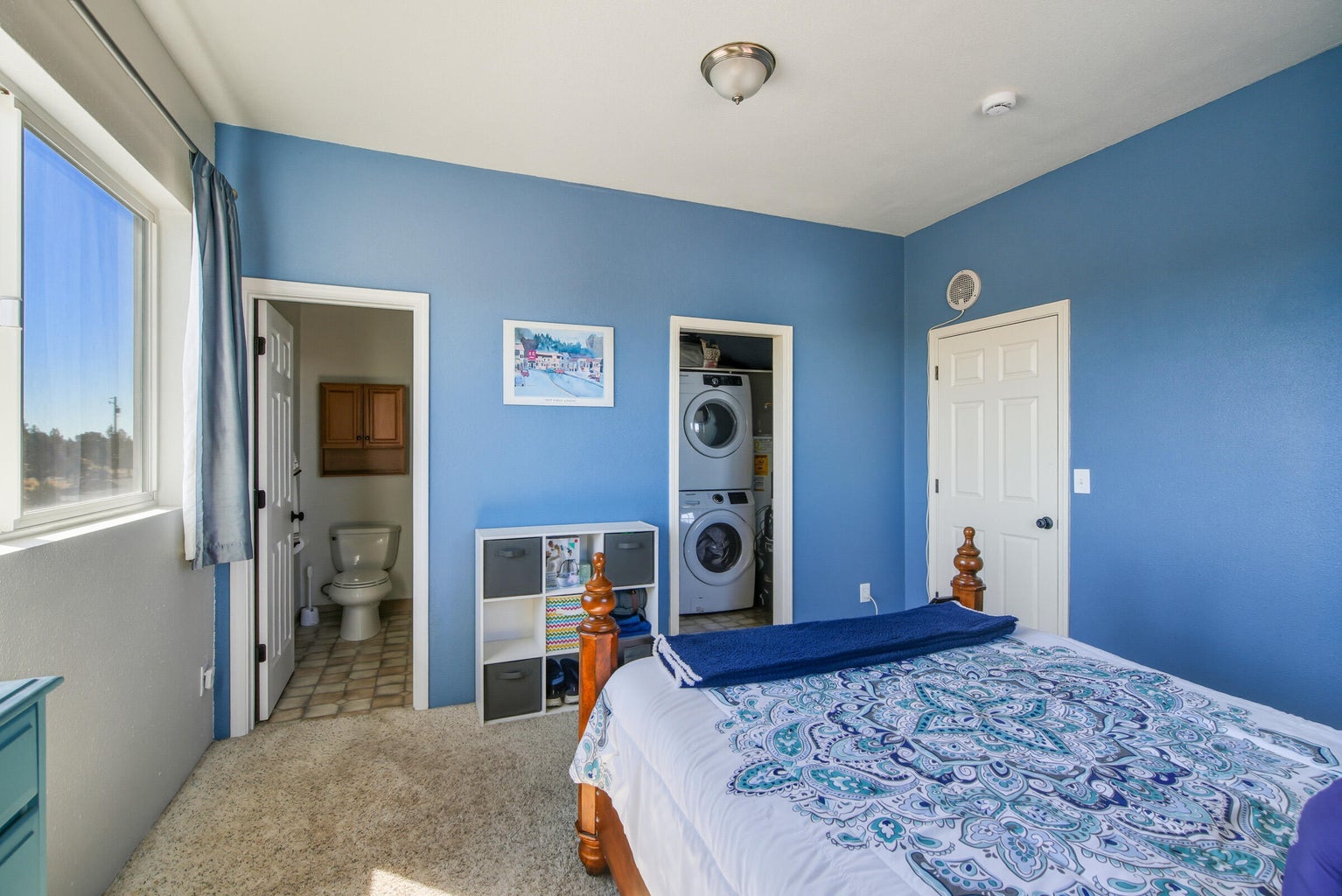 second bedroom upstairs is also ensuite with laundry in closet