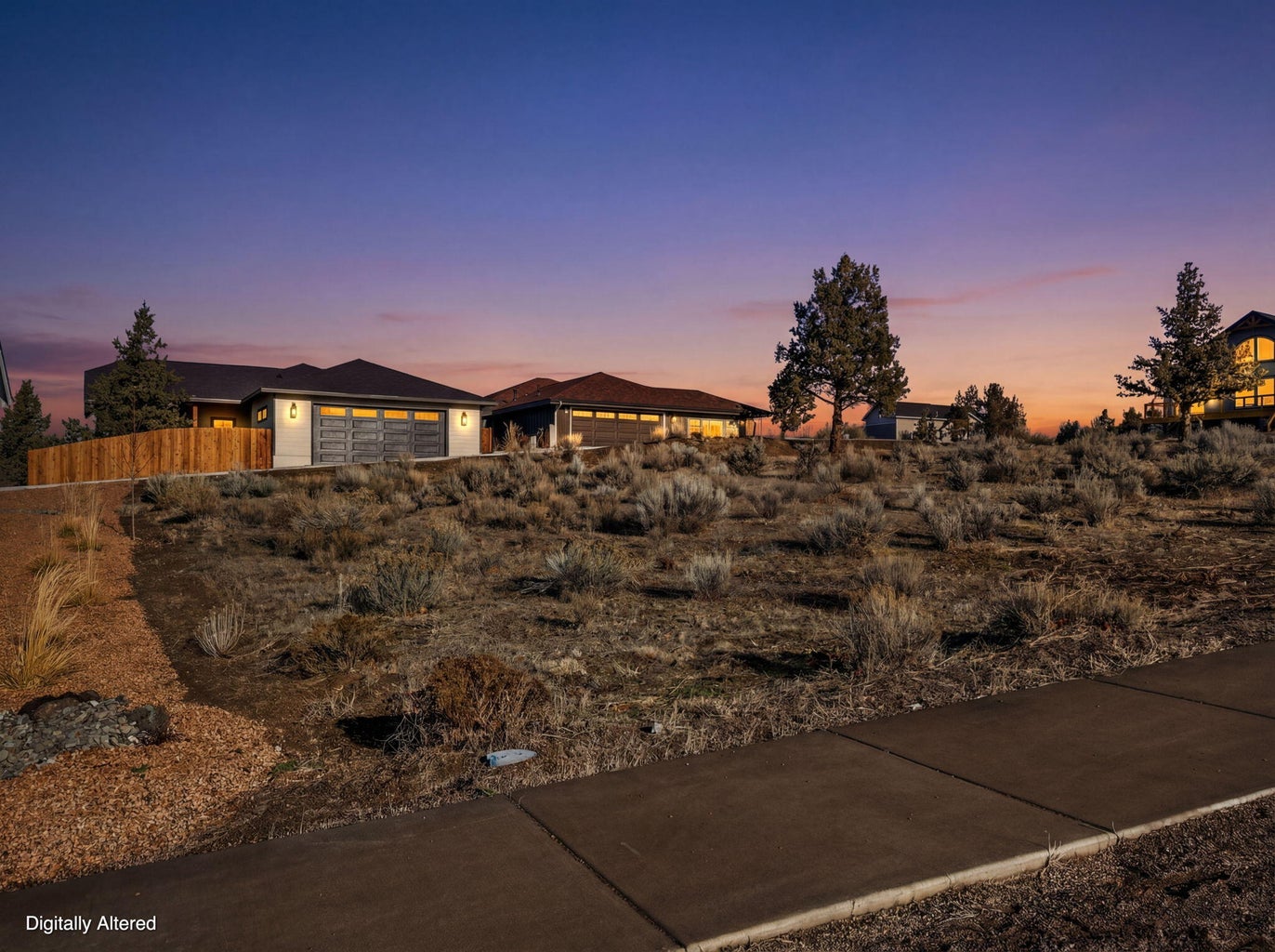 A final wide shot of the lot that highlights its buildable nature and surroundings.