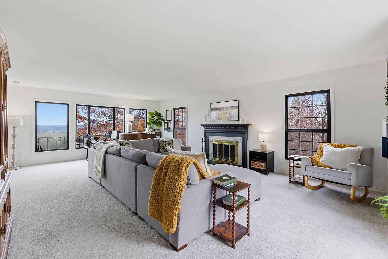 Living Room with Fireplace