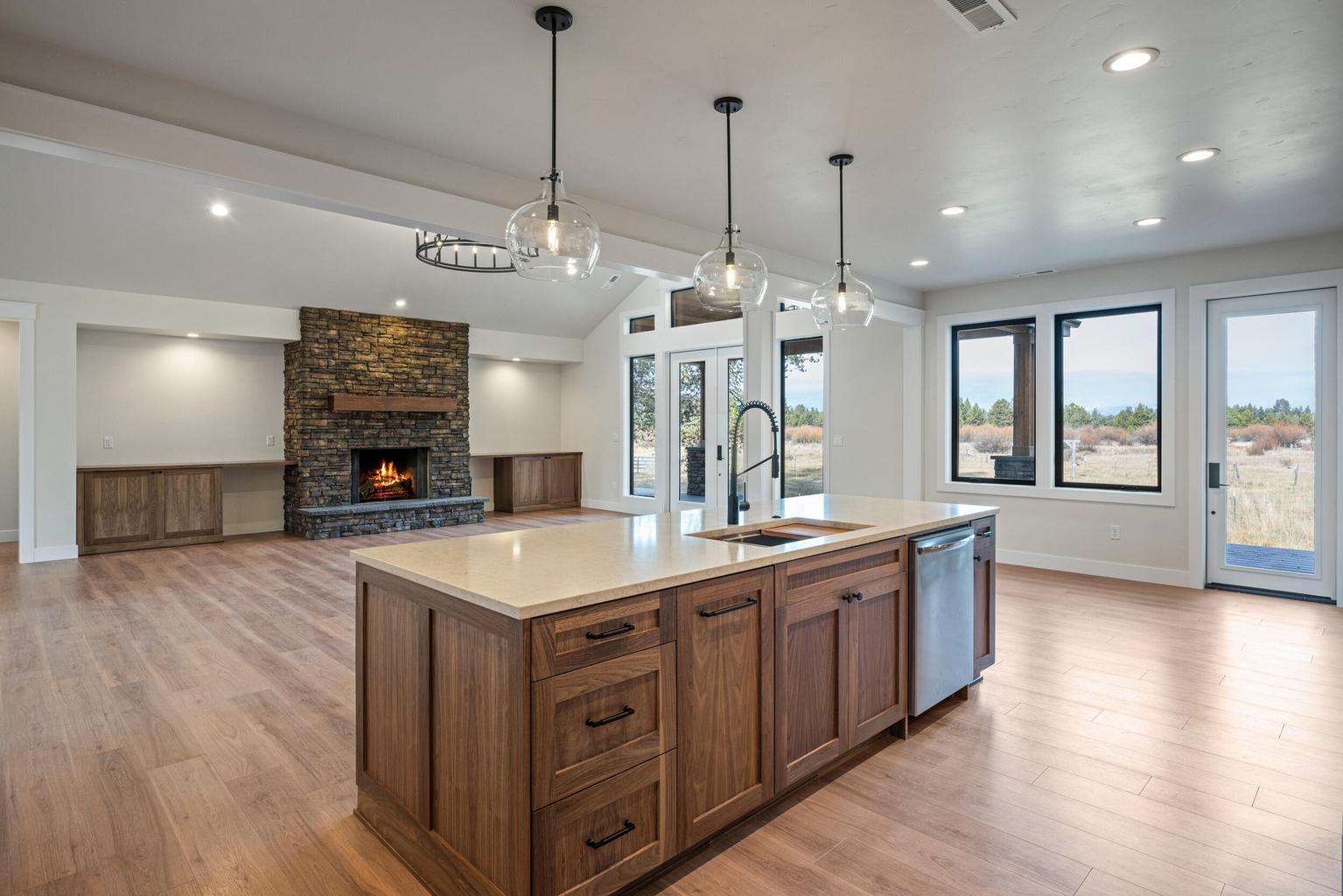Center Island with tons of storage and dishwasher