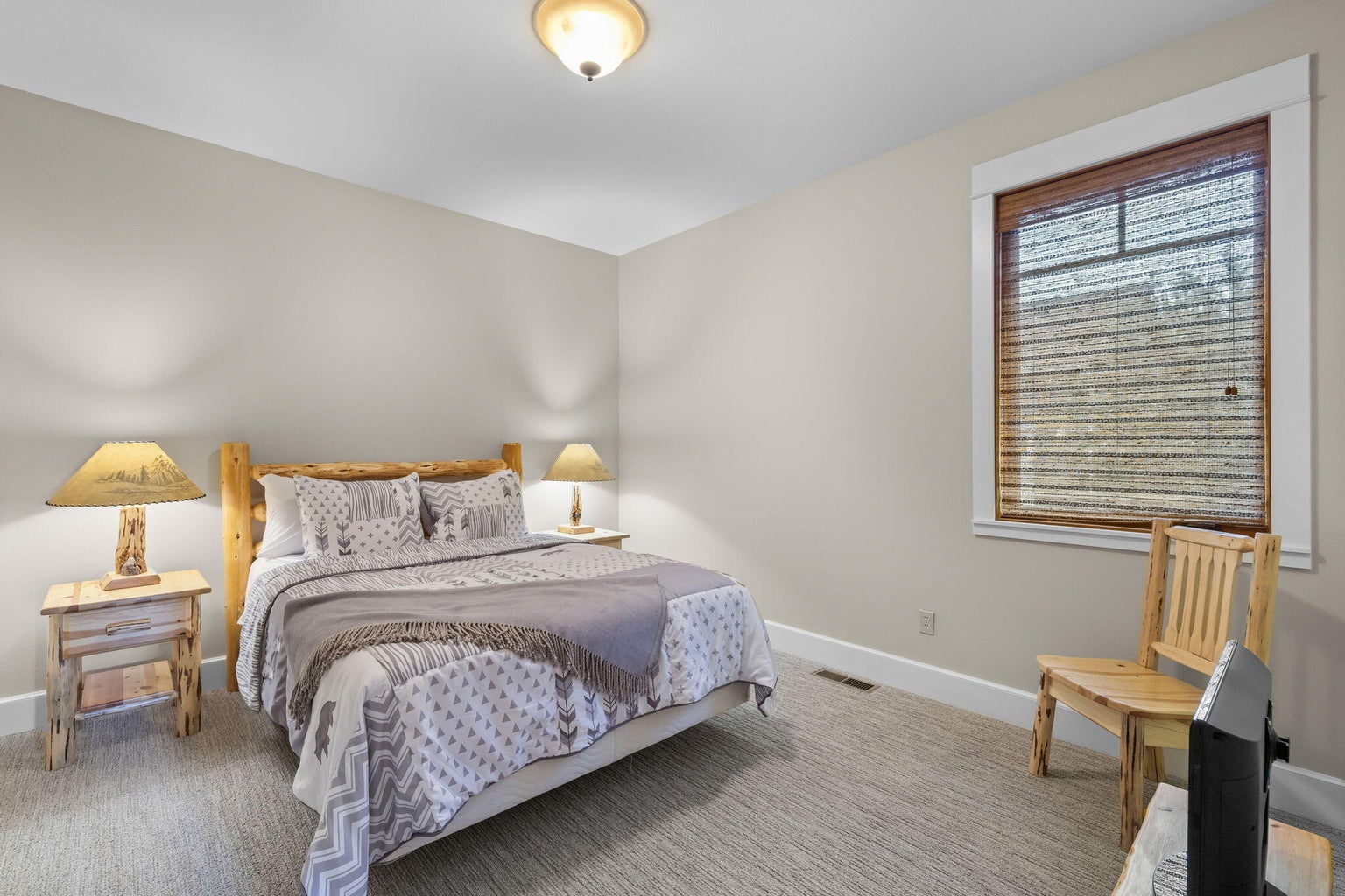 On the main level with a walk-in closet and full bath nearby.