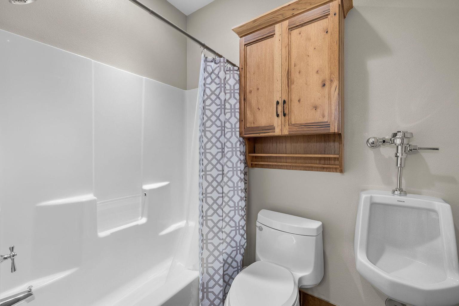 Water conservation at its finest in the first floor guest bathroom.