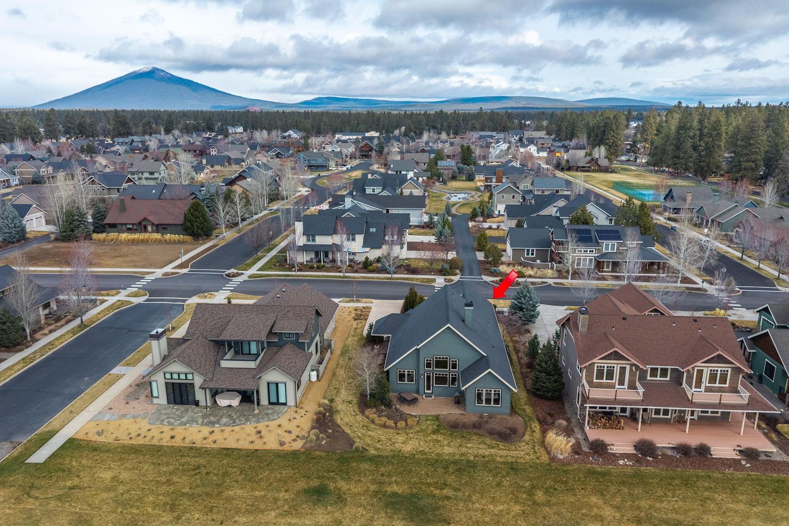 Red arrow is the home, beautifully situated on the prime street in the PMV neighborhood.